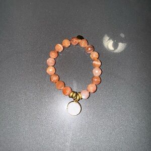 Peach Beaded Bracelet